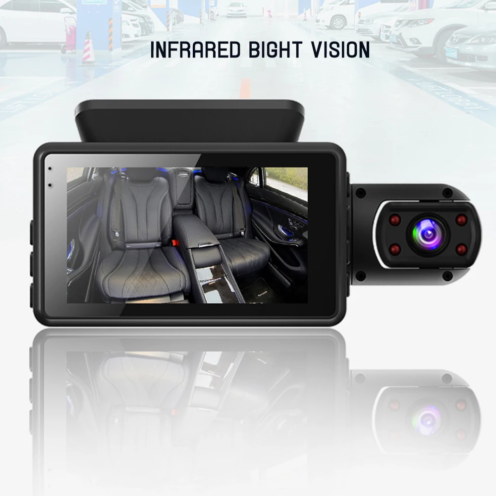 

Car DVR 2 Cameras Lens NT96220 Chip FHD 3.0 Inch Dash Cam Auto Video Recorder Registrator Dvrs With infrared G-sensor