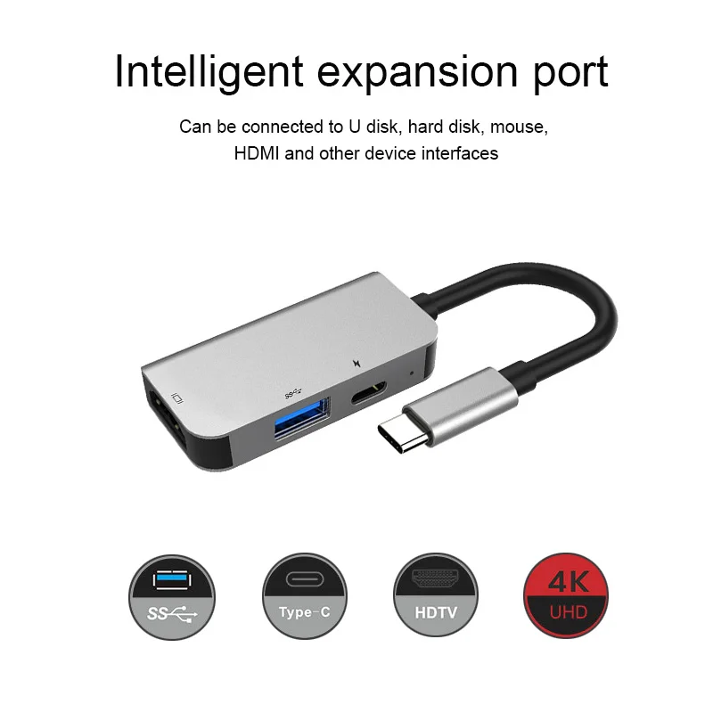 Usb концентратор Lcone C адаптер USB к HDMI 4K 3 0 PD зарядный конвертер для Macbook Pro DELL Huawei Mate 30
