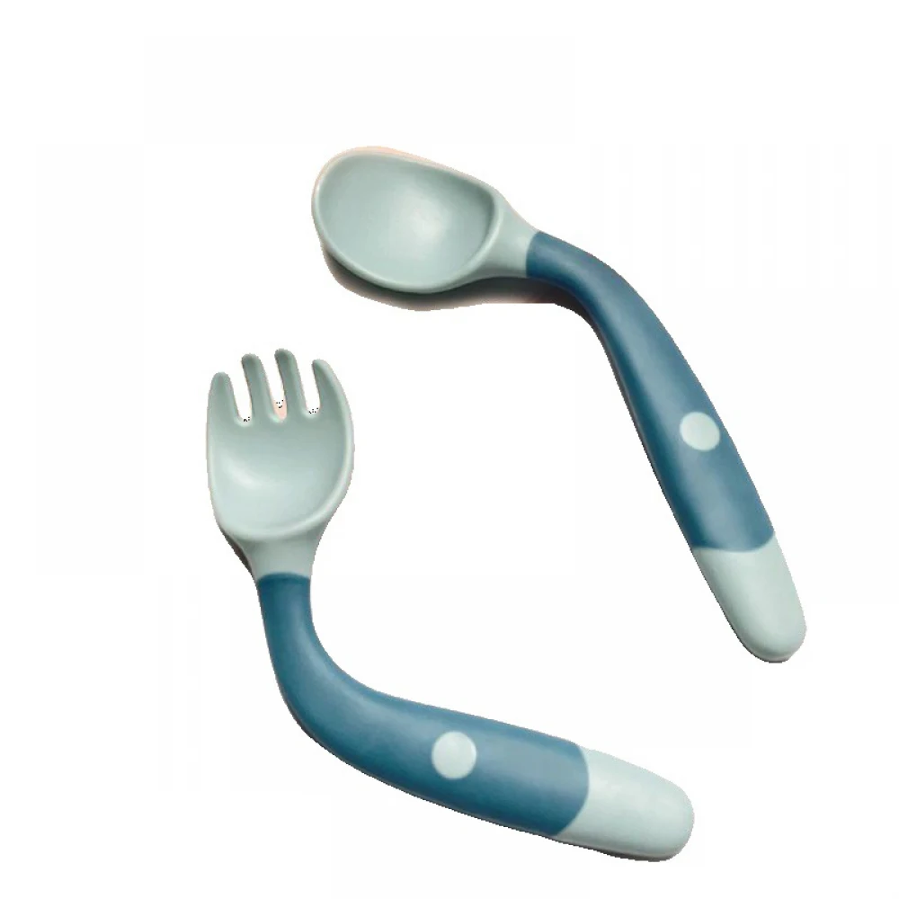 

Silicone Spoon For Baby Utensils Set Auxiliary Food Toddler Learn To Eat Training Bendable Soft Fork Infant Children Tableware 1