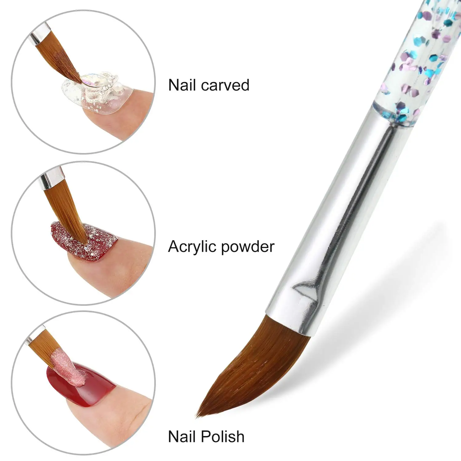 

DAYFULI Acrylic Nail Brush Nail Art Beauty Acrylic Nails Pen Painting Nail Art Uv Gel Kits Point Nail Design Painting Pen