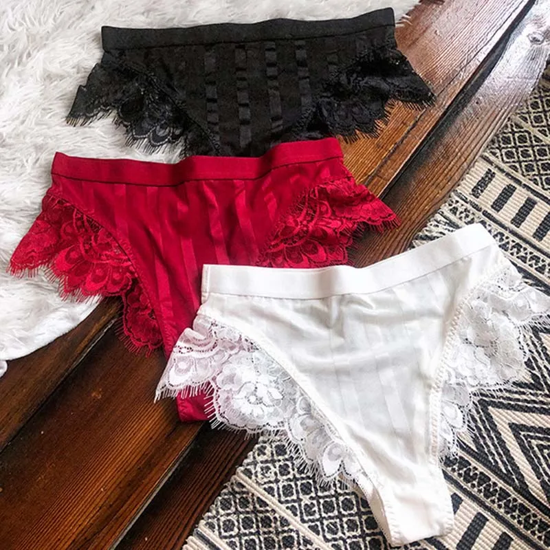 

Кружевные бесшовные сексуальные женские трусики, однотонные ажурные трусики, стринги с высокой талией, дышащее женское нижнее белье, нижне...