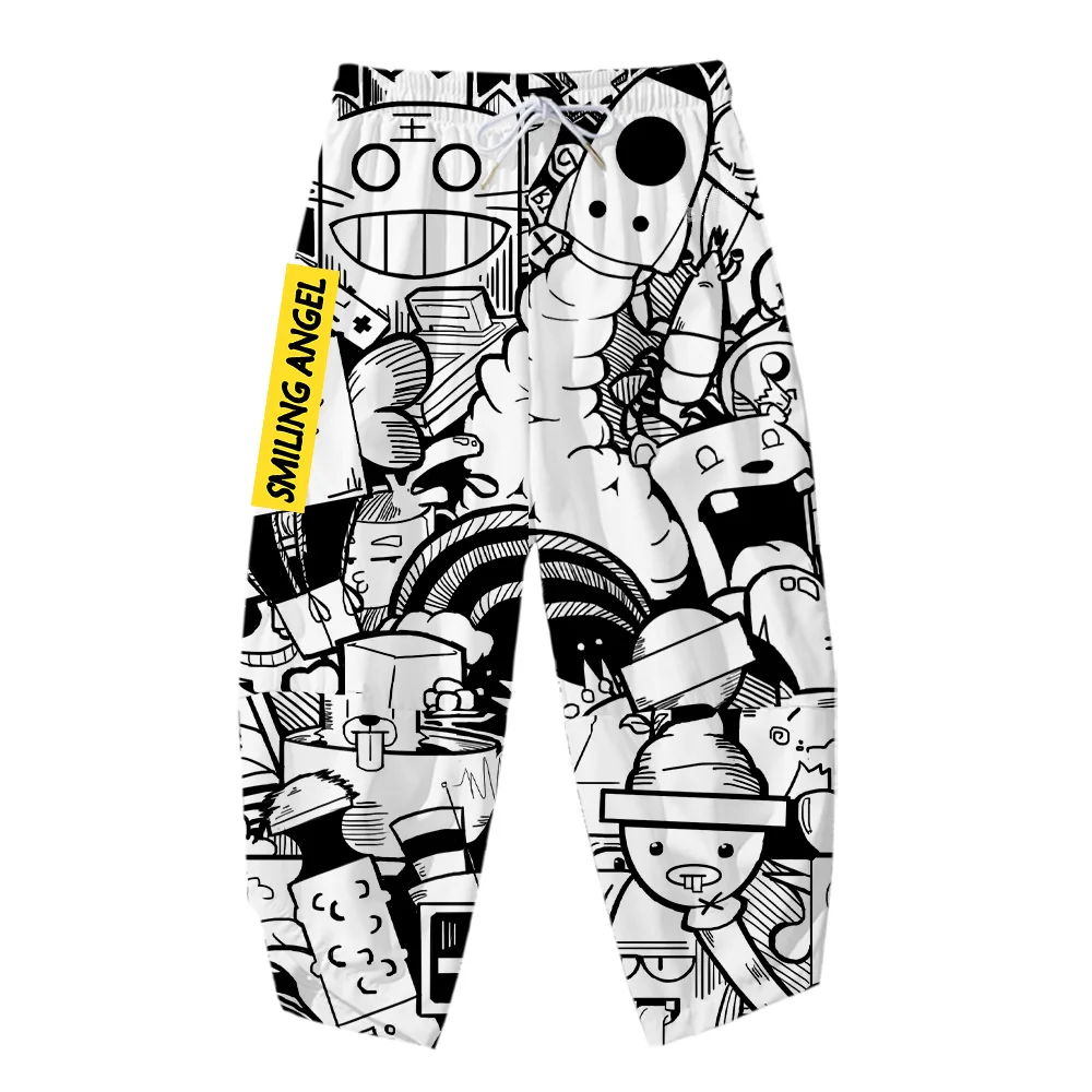 

Men Leisure Men long Length pants Original printing Sweatpants Trousers Casual men's Summer Breathable Beach Men pants