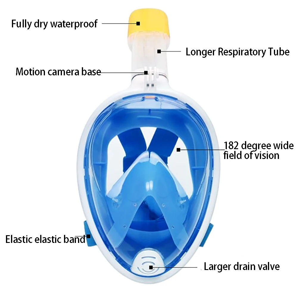 Подводная маска для подводного плавания противотуманная фотография дышащая
