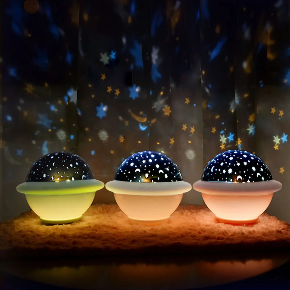 Звездный проектор светодиодный светильник с зарядкой от USB звездное небо