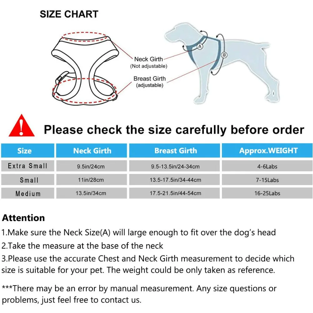 

Cat Dog Adjustable Harness Vest Walking Lead Leash for Puppy Dogs Collar Polyester Mesh Harness for Small Medium Dog Cat Pet