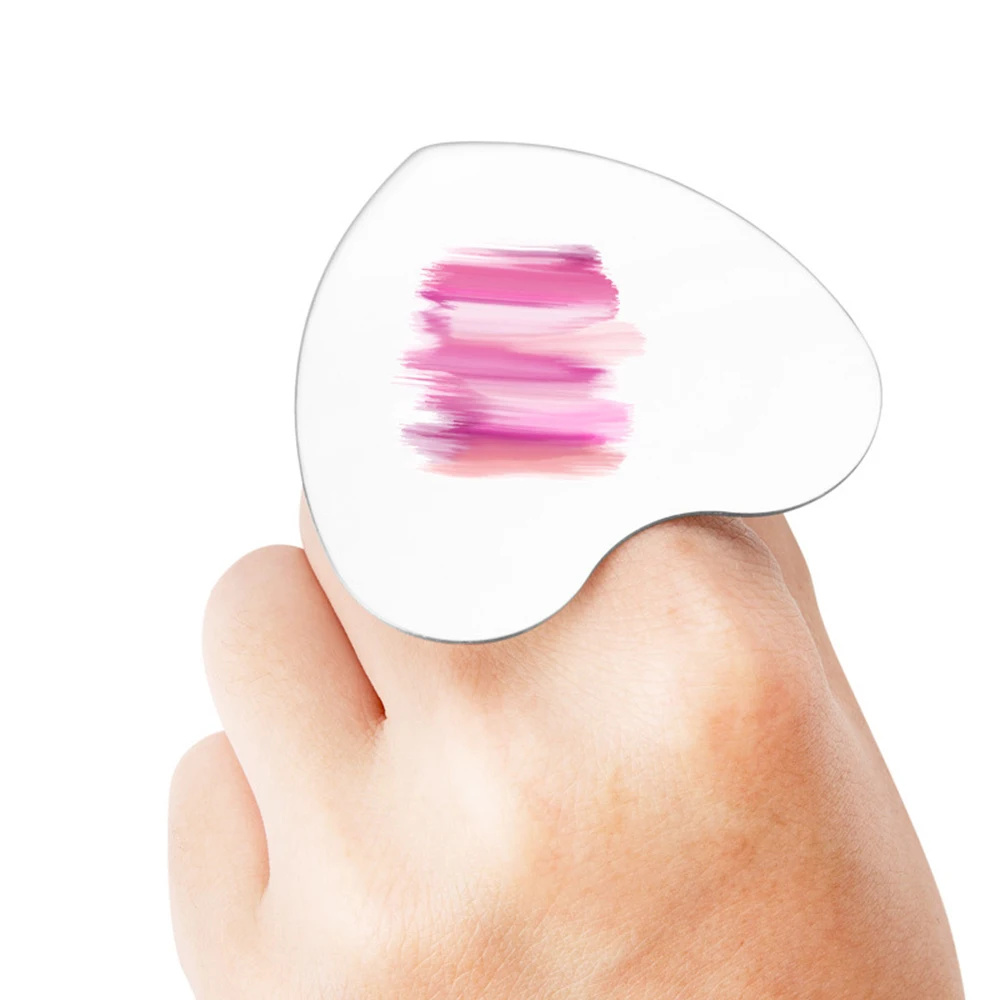 Новый дизайн ногтей кольцо из нержавеющей стали в форме сердца палитра Блюдо