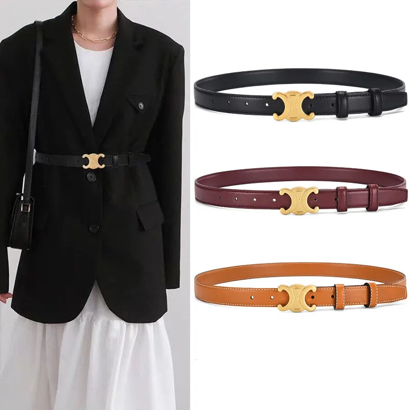 

New High Quality Women Leather Belts Waist Strap Designer CC Buckle Female Girl Ladies Waistband With Jeans Fashion Belt 2021