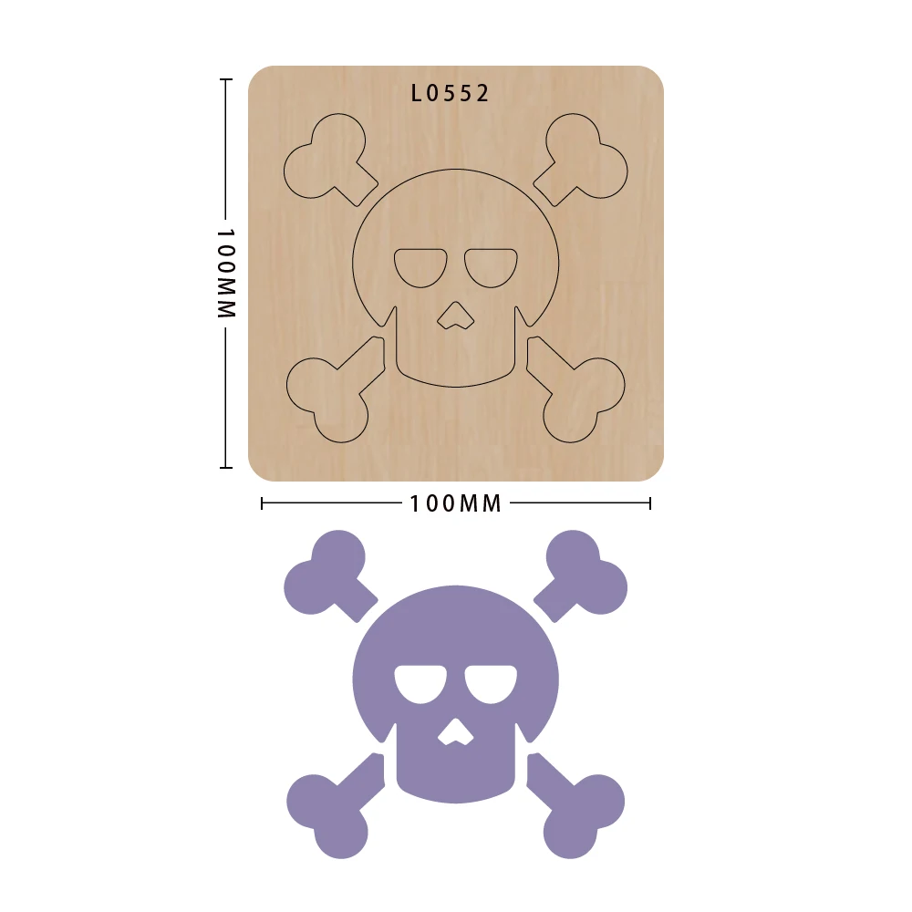 

Деревянный Нож для высечки черепа, «сделай сам», форма для скрапбукинга, принадлежности для декора, шаблон для штампов, подходит для Sizzix, маш...