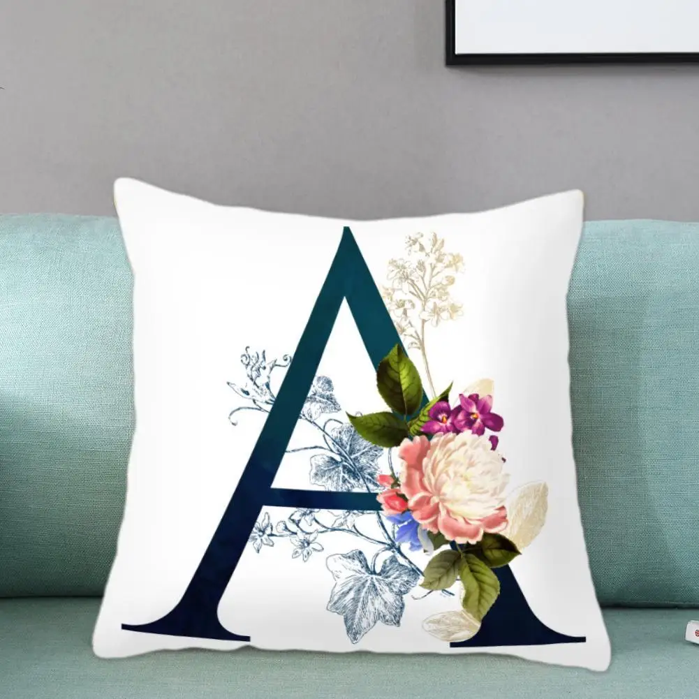 Цветочный Подушка с алфавитом крышка свежие цветы Чехол Декоративные Декор