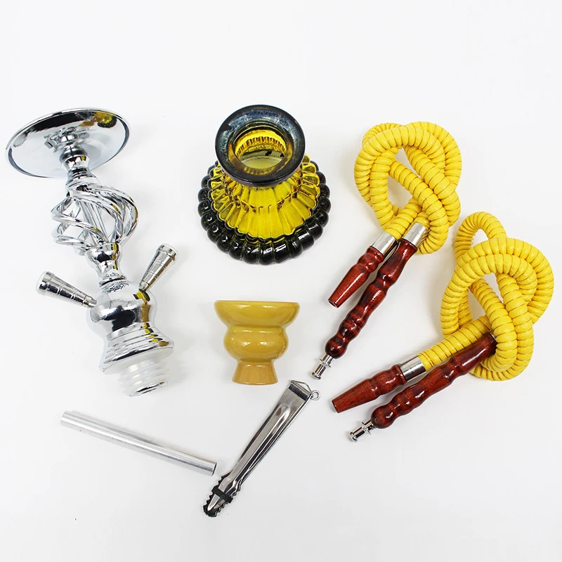 

Double Hose Glass Hookah Bowl Smoking Accessories Gifts For Man Boyfriend Arabian Sheesha Shisha Pipe Set