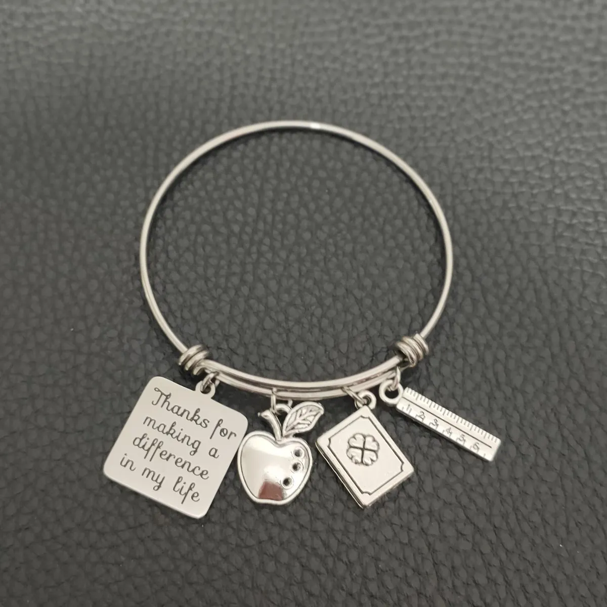 Расширяемый браслет из нержавеющей стали подарок для учителя спасибо за разницу