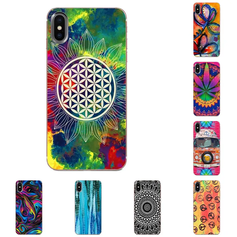 Прекрасный пластиковый цветной галстук краска горшок лист для Apple iPhone 11 Pro 4 4S 5 5S SE