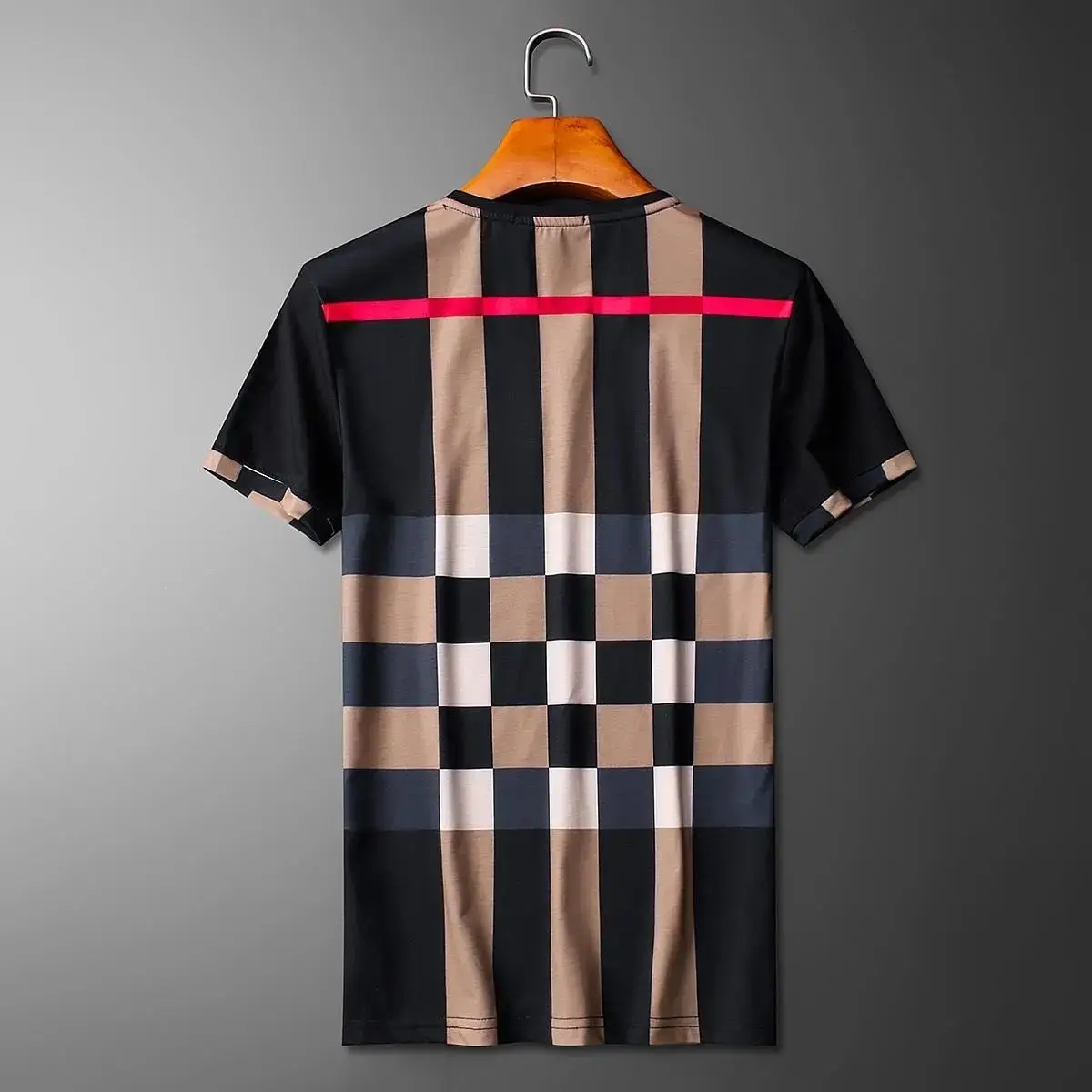 

Men's Letter Embroidered Oversized Shirt Summer New Ice Silk Short Sleeve Round Neck T-Shirt For Men