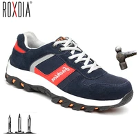 drop shipping outdoor industry men safety shoes steel toe cap anti hit breathable work boots sneakers plus size 39 46 rxm206