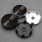 4 шт. 56 мм + 60 мм Автомобильный Стайлинг, наклейка, обод колеса, пылезащитный чехол для Mitsubishi RALLIART, логотип, эмблема