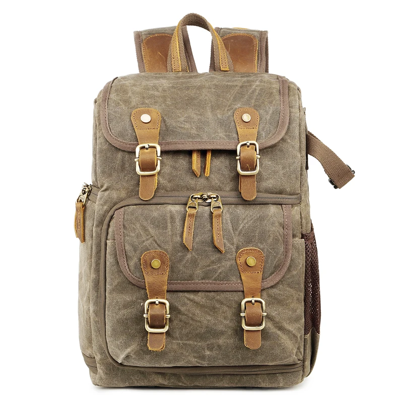 large capacity front open waterproof slr camera canvas rucksack travel bag dslr backpack camera bag free global shipping