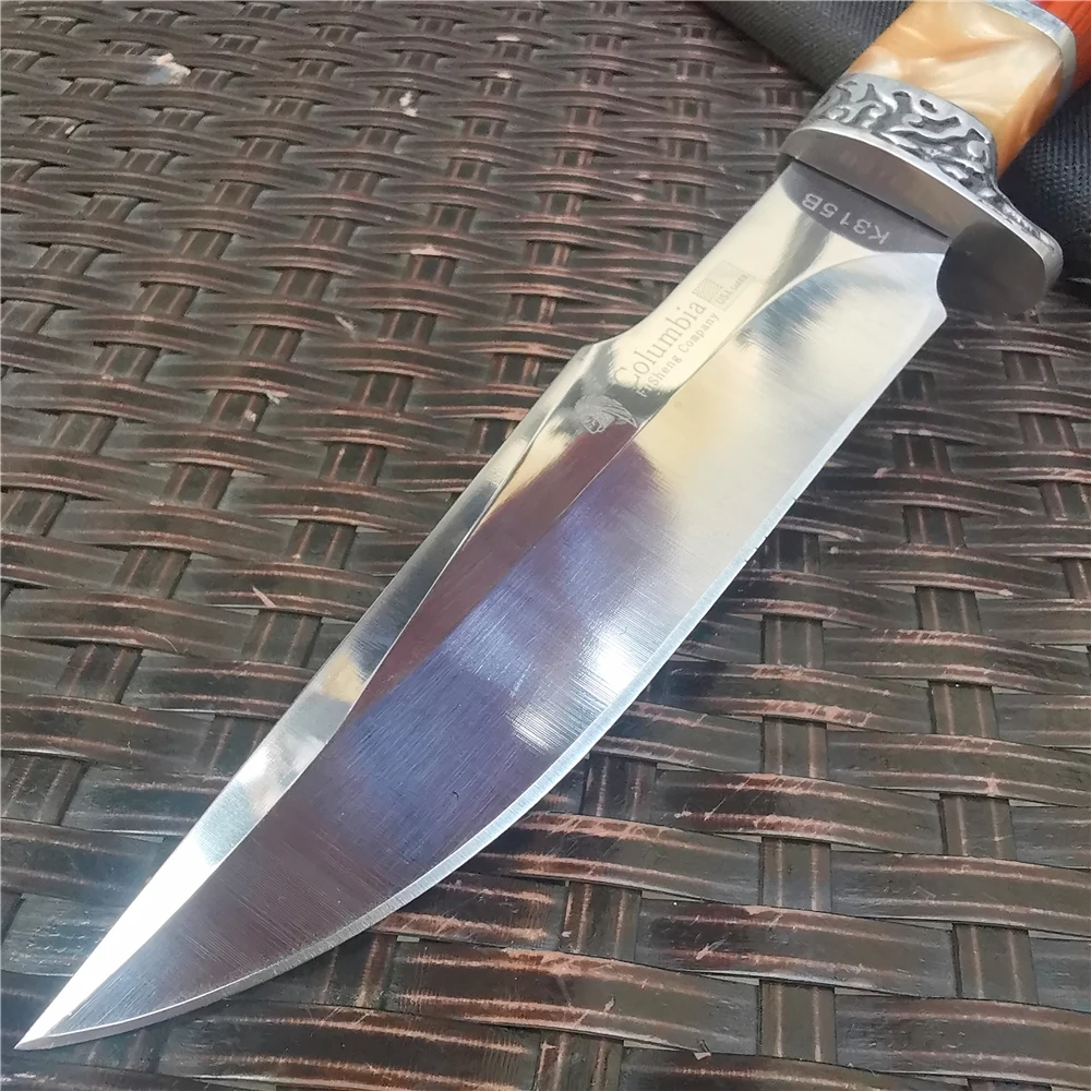 Охотничий нож высокого качества из нержавеющей стали изысканная деревянная