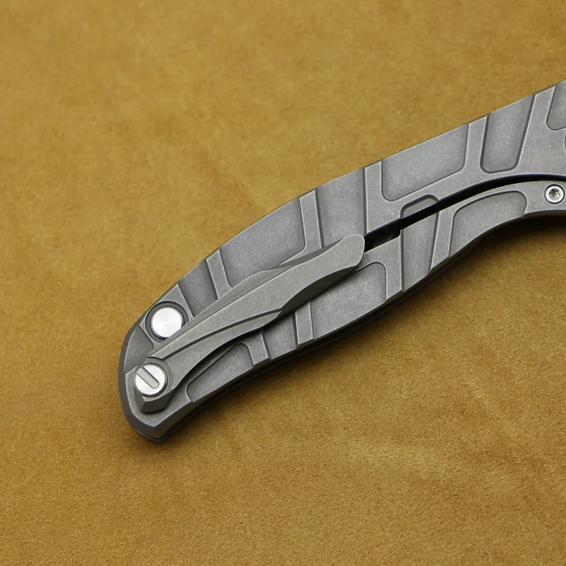 Складной нож GREEN THORN T образный F95 Flipper лезвие D2 титановая рукоятка подшипник