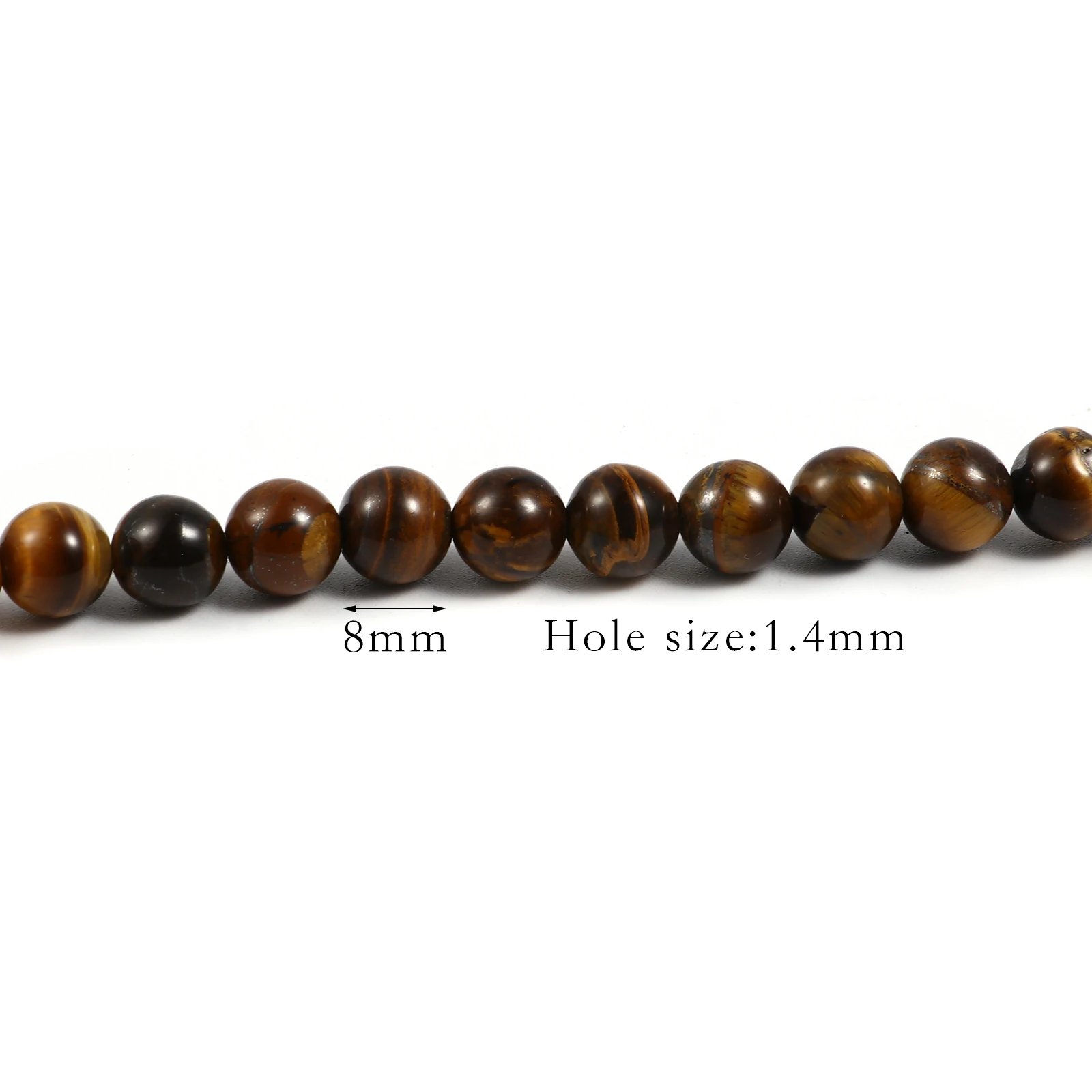 

1 Strand 8mm Brown Tiger's Eyes Natural Loose Beads Round Shape Agates Spaer Beads Charms Bracelet Necklace Jewelry Making DIY