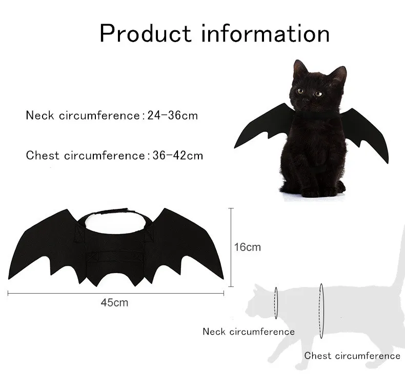 Реквизит на Хэллоуин украшение для домашних животных крылья летучая мышь
