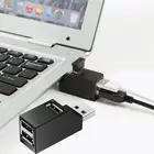 Концентратор USB 3,0, адаптер-удлинитель, мини-разветвитель с 3 портами для ПК, ноутбука, Macbook, высокоскоростной разветвитель-удлинитель