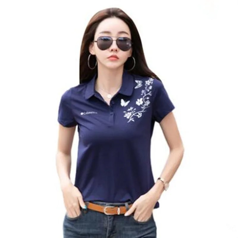 Женские футболки поло Лето S 4XL женские одежда бабочка цветочный принт с коротким