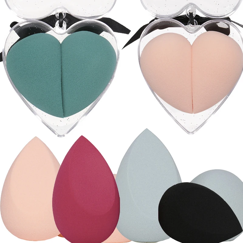 

Heart-shaped powder puff set cosmetic powder puff makeup egg smooth female makeup foundation sponge beauty makeup tool