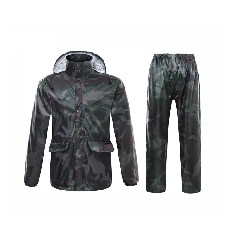 Камуфляжный раздельный дождевик штаны костюм для взрослых езды на мотоцикле