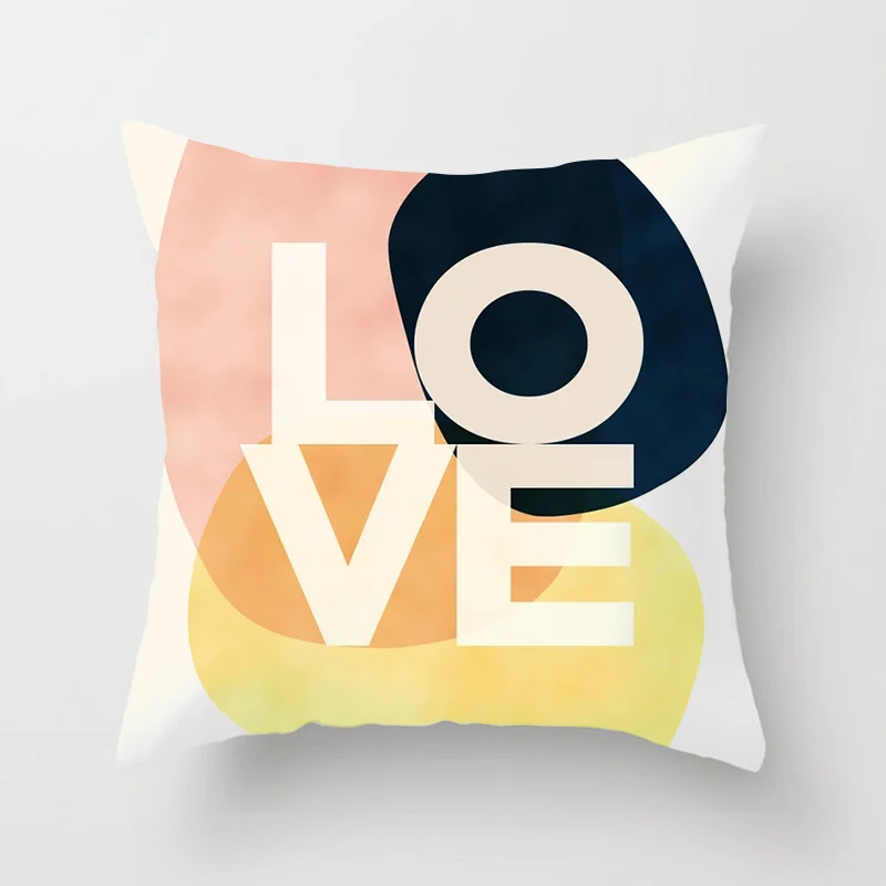 Rainbow Abstract Polyester Throw Pillow Case Decorative Love Burst Flower Cushion Covers for Home Sofa Chair Decor | Дом и сад