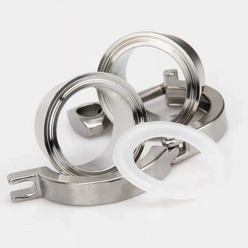 Union 63mm Pipe O/D Sanitary 77.5mm Tri Clamp Weld Ferrule + Silicon Gasket 304 Stainless Steel For Homebrew | Обустройство дома