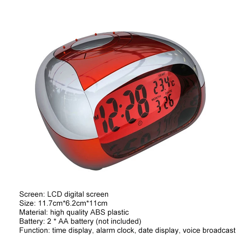 Новый светодиодный цифровой будильник часы Повтор времени мини электронные с