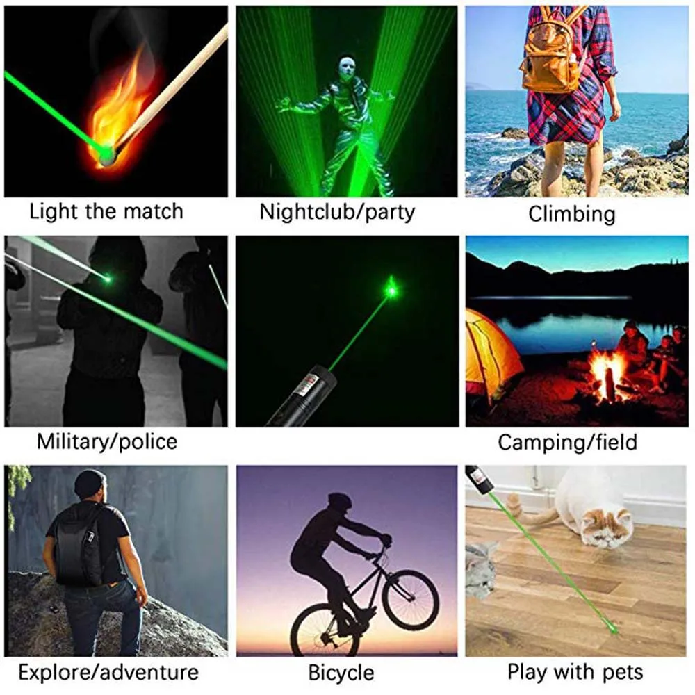 Охотничьи Мощные зеленые лазеры с регулируемым фокусом горящая зеленая лазерная