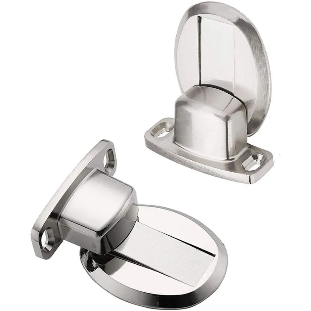 

Wonderlife Door Stopper Heavy Duty Metal Door Stop Catch Holder Floor Mounted with 3M Self Adhesive Conceal Screws Floor Mounted