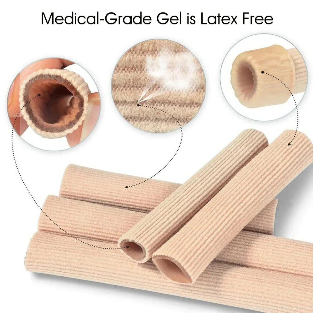 Silicone Tube Toe Gel Protector Cover Soft Cushion Pad Cap Can Be Cut Finger Pain Relief Protection Foot Care Sleeve | Красота и