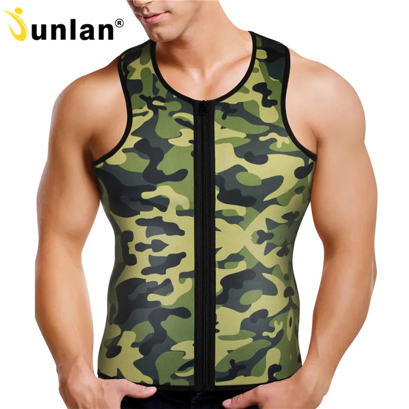Junlan сжигающая Мужская корректирующая одежда для груди живота Неопреновая