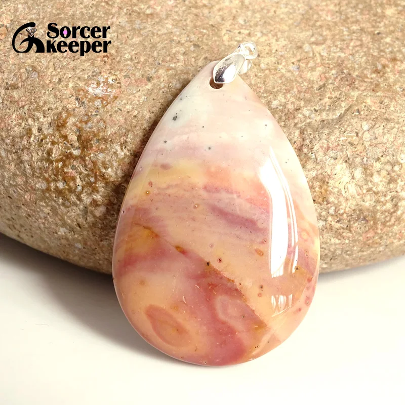 

Мужская подвеска в виде капли воды настоящий натуральный камень Пикассо Jaspers бусы для самостоятельного изготовления ювелирных изделий пол...