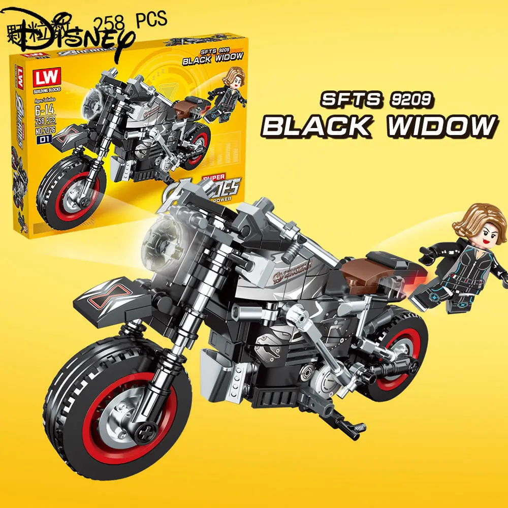 

Disney Cartoon Avengers Captain America Steel Motorcycle Assembled Man Figure Puzzle Enlightenment Toy