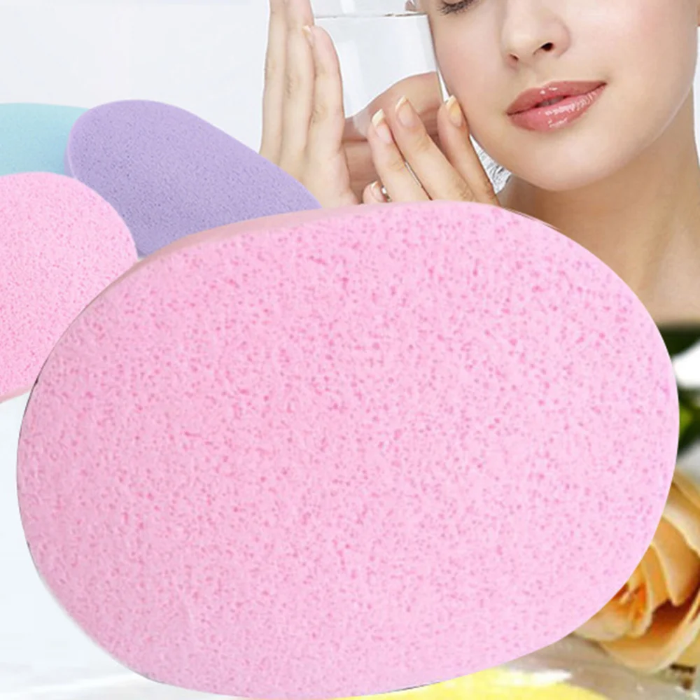 

50pcs Wash Face Sponge Facial Cleansing Sponge Fashion Makeup Tools Compressed Pad Powder Puff (Random Color)