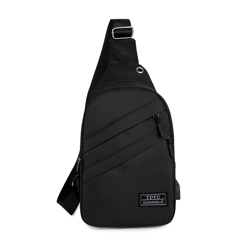 Для мужчин груди мешок с зарядка через usb порт для наушников отверстие