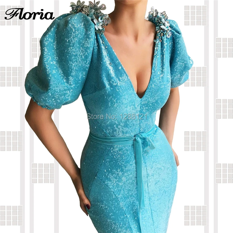 Длинные вечерние платья-русалки с V-образным вырезом и блестками | Свадьбы