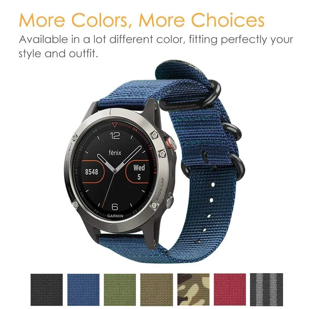 Нейлоновый ремешок Nato 20 мм 22 мм ремешок для часов Garmin Fenix 5 5Plus 5s кольцо сменный Браслет для Garmin Fenix5 ремешок с инструментами