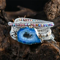 boho bracelet natural stones charm 5 strands wrap bracelets handmade jewelry dropshipping