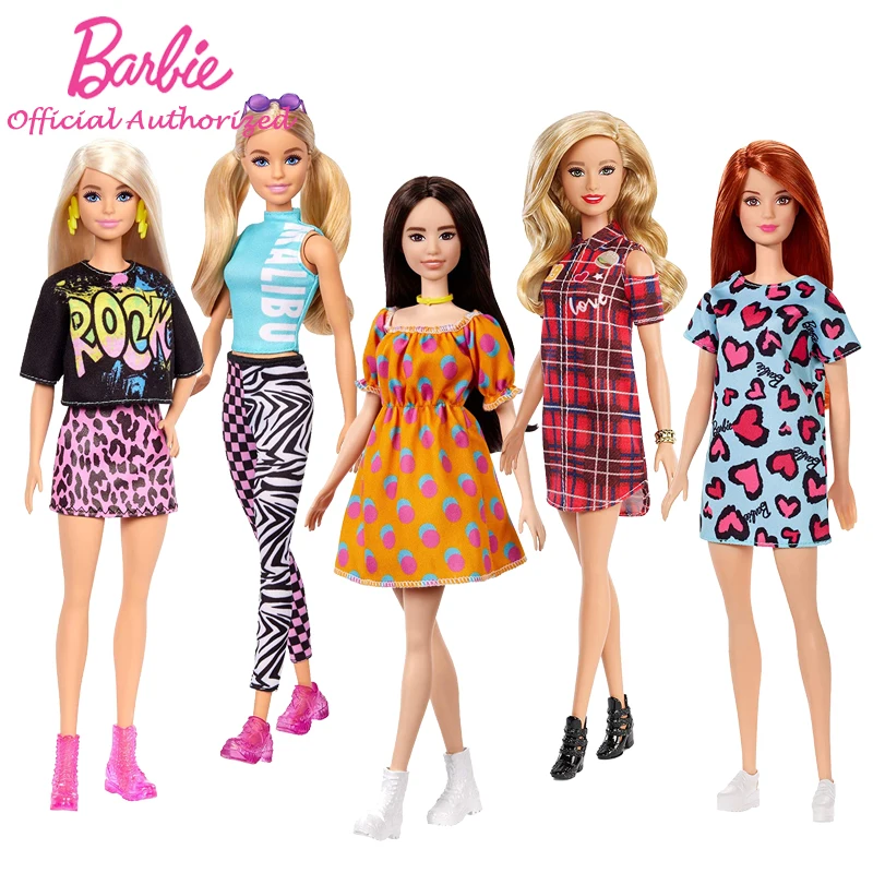 

Barbie Fashionistas Doll Styles Pretty Princess With Different Clothes Yoga Pretend Kid Toys Dancer Girl FBR37 For Children Gift
