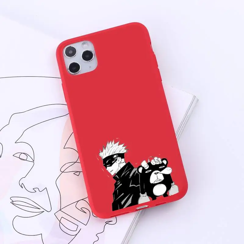 

Jujutsu Kaisen Gojo Satoru anime high quality luxury Phone Case Candy Color for iPhone 6 7 8 11 12 s mini pro X XS XR MAX Plus