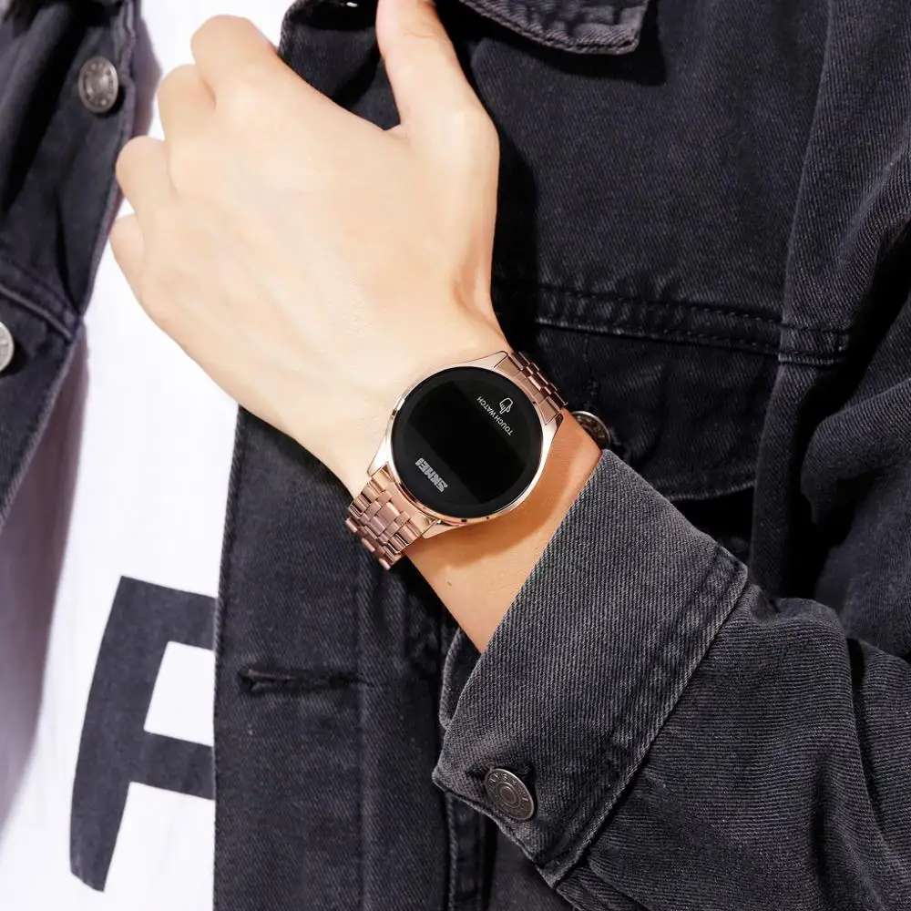 

Fashion LED Touch Screen Men's Wristwatches SKMEI Brand Waterproof Stainless Steel Digital Watch Relogio Masculino Relojes