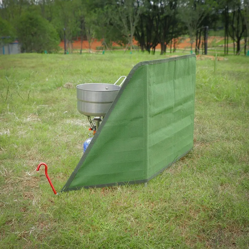 

Outdoor Camping Windproof Cloth Campfire Barbecue Windshield Canvas Windproof Picnic Wind Blocker For Camping Hiking Picnic I4i1