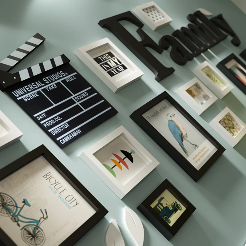 12 шт./комплект деревянные фоторамки картины домашний декор Современная комната