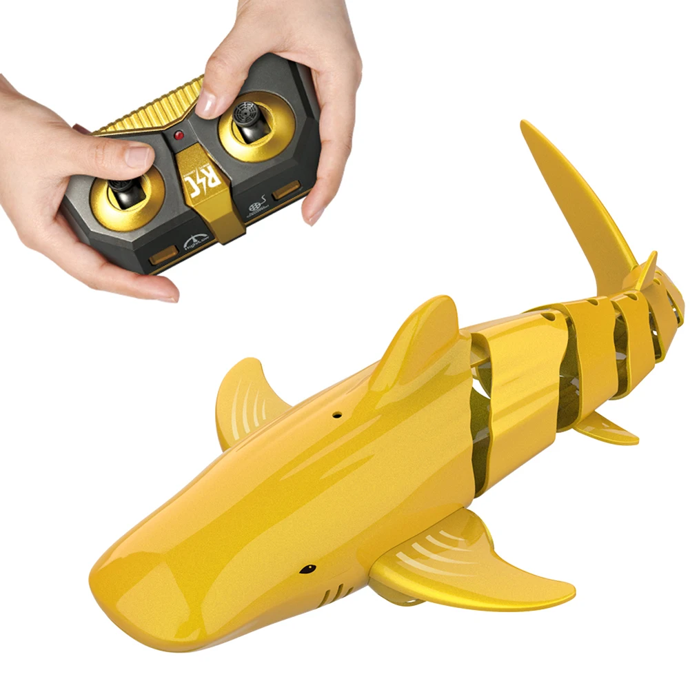

Hot RC Simulation Shark Toys 2.4G 4CH Waterproof Electric Remote Control Shark Boat Swimming Pool Bathroom Children Toys Gift