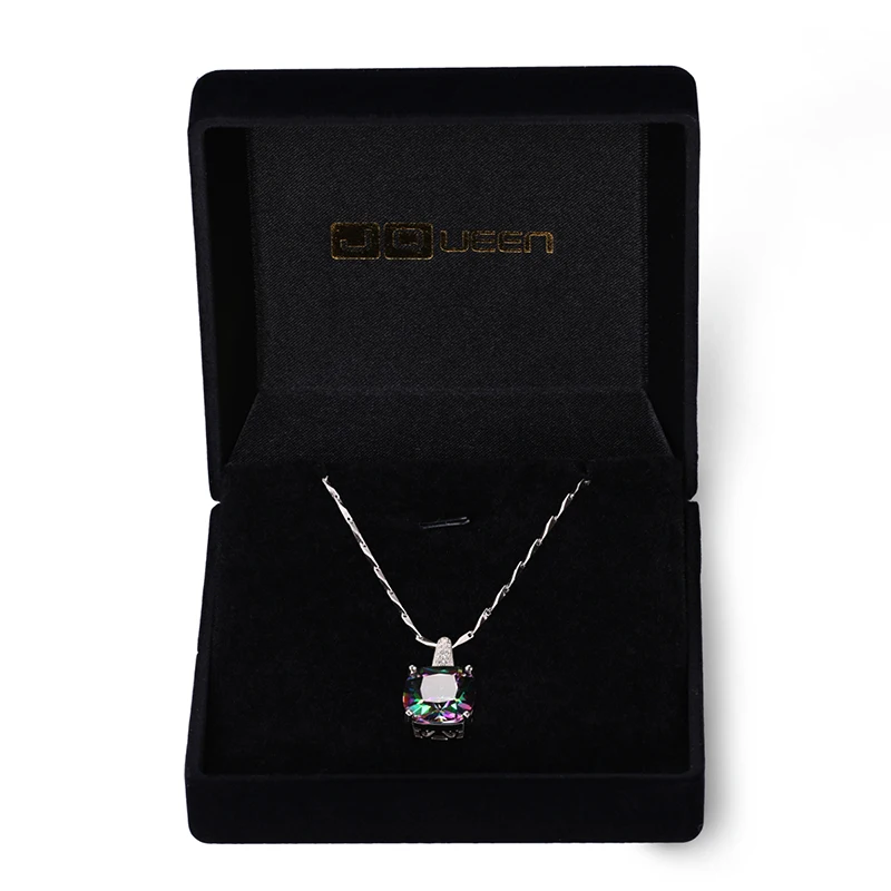 Женское ожерелье из серебра 925 пробы с радужным топазом|jewelry cases for necklaces|necklace