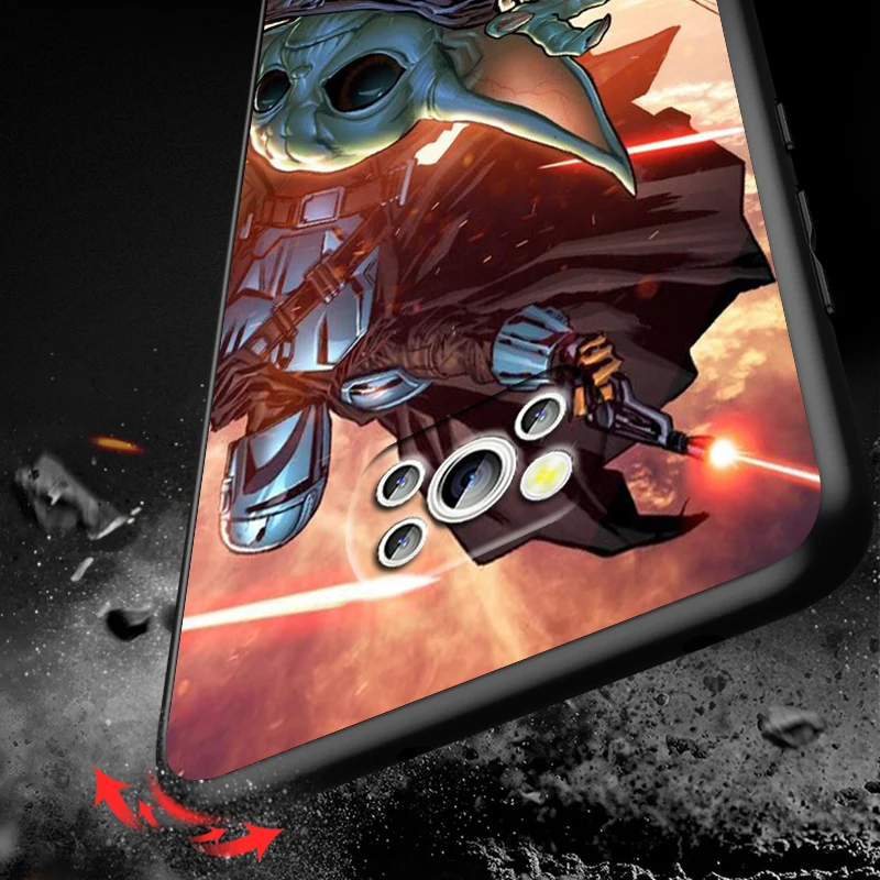 star wars mandalorian yoda baby for xiaomi civi poco x3 nfc x2 m3 m2 f2 f3 pro c3 f1 a2 lite mix3 play soft black phone case free global shipping